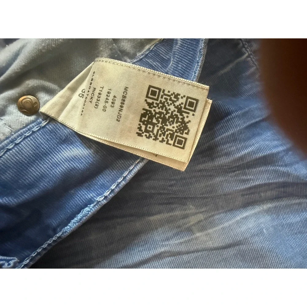 True Religion Ricky Relaxed Straight Corduroy Pants Blue Mens Size 36 MC888SNJ02
